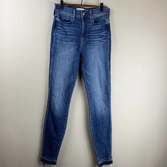 Ayr Denim - Ayr Jeans Women 28 The Riser Medium Wash High Rise Skinny Jeans Raw Hem